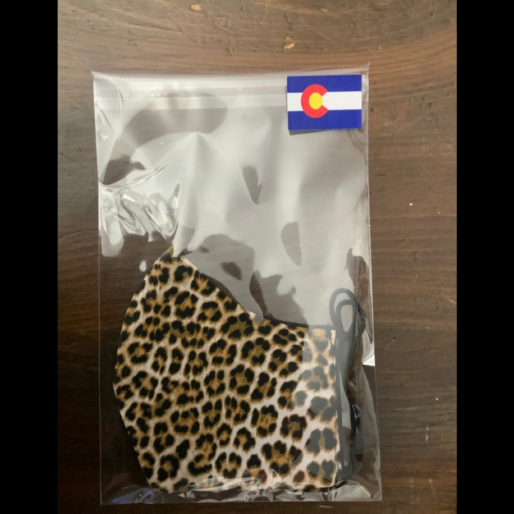 NWT Colorado made Cheetah Animal Print mask